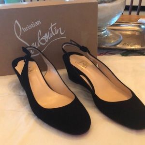 Christian Louboutin Cynthia sling back wedge